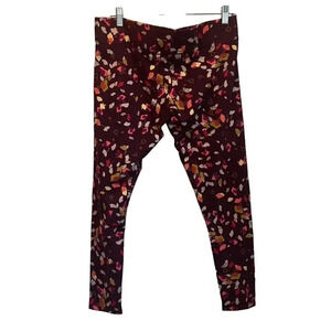Mix it Womens Full Length Leggings Retro Petal Design Size Large